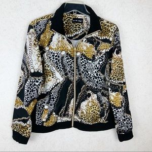 Activology 90’s Leopard Dalmatian Windbreaker Jacket Chains Baroque Retro